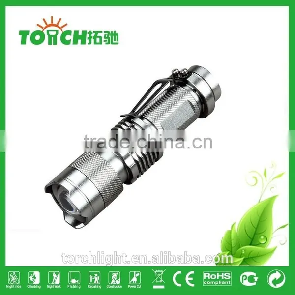 High Power Pocket Mini Flashlight 3 Modes 200lm Emergency Flashlight for Outdoor Camping Use by 14500 Battery Mini Torch Light photo-2