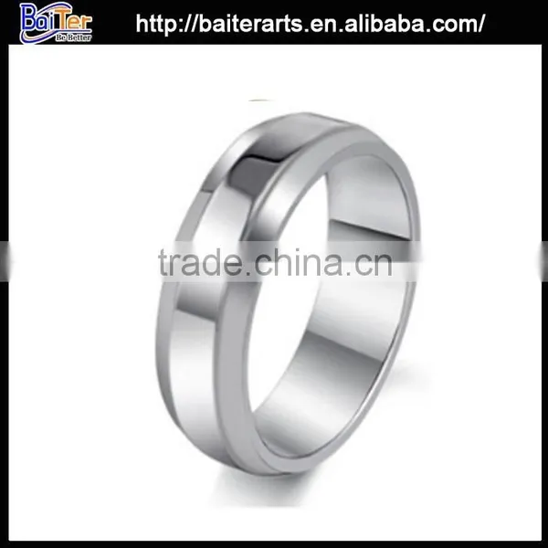 High Polished Fashion Men's Stainless Steel Men's Ring Wholesale photo-3