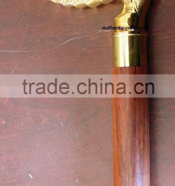 NAUTICAL BRASS BIRD HANDLE WALKING CANES-DECORATIVE WALKING CANES-DESIGNER WALKING CANES Wk1168 photo-4
