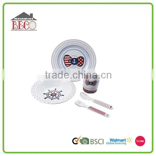 Lovely Fine Children Dinner Set, Melamine Dinner Set Brands, New Design Unbreakable Melamine 5pcs Children Dinner Set photo-4