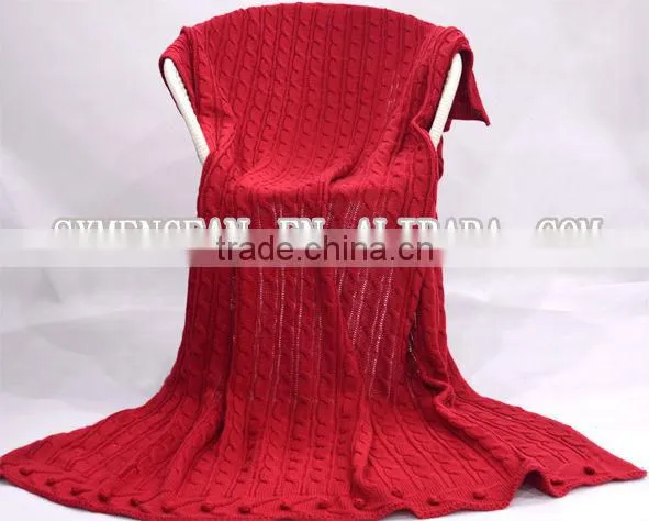 Soft Fluffy 100% Acrylic Knitting Home Bed Throw Blanket