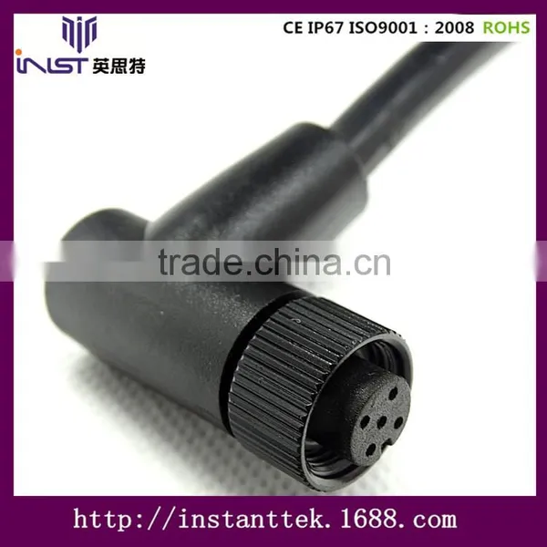 INST M12 90 Degree 4pin Waterproof Connector photo-4
