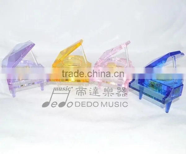 Romantic Purple Piano Crystal Music Box,Piano Gifts photo-5
