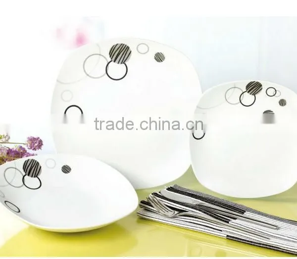 18Pcs High Quality Square Fine Porcelain Dinner Sets for Kitchen Wares photo-3