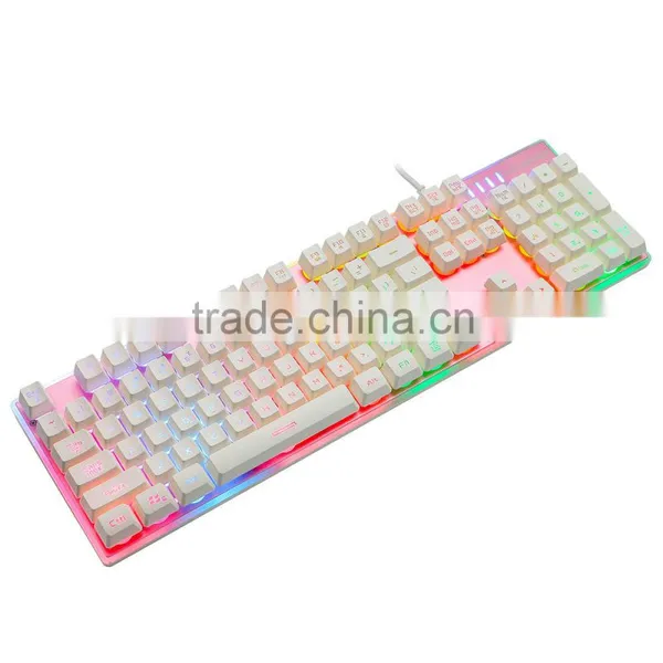 New Gaming LED Backlight USB Wired 104 Keys Professional Game Keyboard Waterproof Game Keyboard For PC photo-2