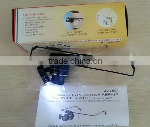 High Quality Optical Lens 2 LED Eye Glasses Material Jewelry Loupes and Magnifiers photo-6
