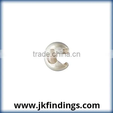 1/10th Silver Filled Jewelry Findings: 3.0mm Crimp Cover SPAT
