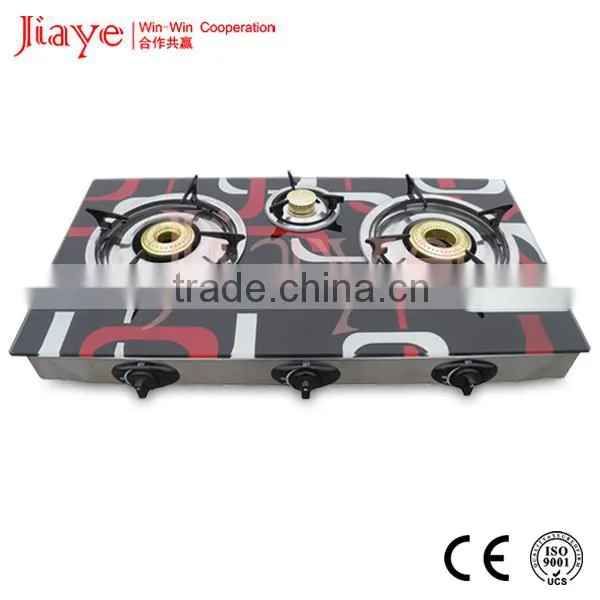 Low! Indian gas stove 3 burner stove hob for kitchen used JY-TG3016