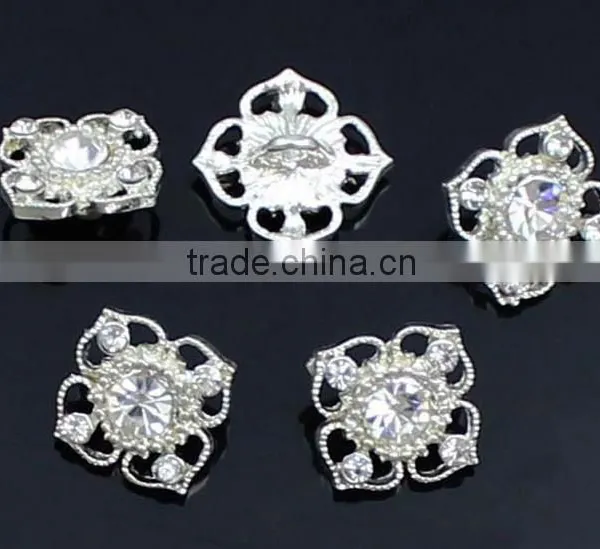 Top Seller Fashional Silver Shank Small Rhinestone Buttons Wholesale RNK147 photo-2