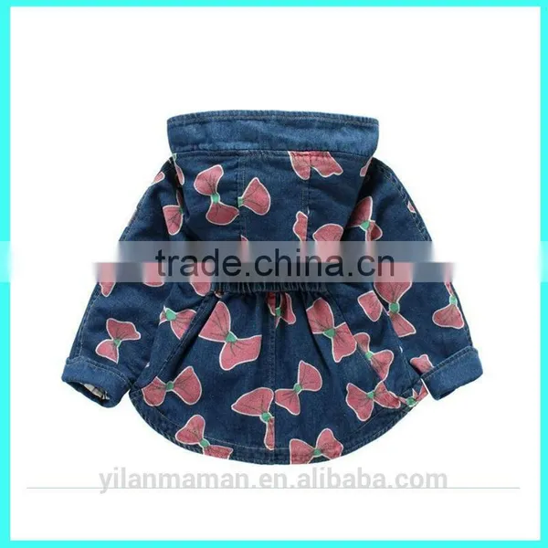 Wholesale Autumn Hooded Jacket Baby Girl Jeans Jacket Quality Choice photo-3