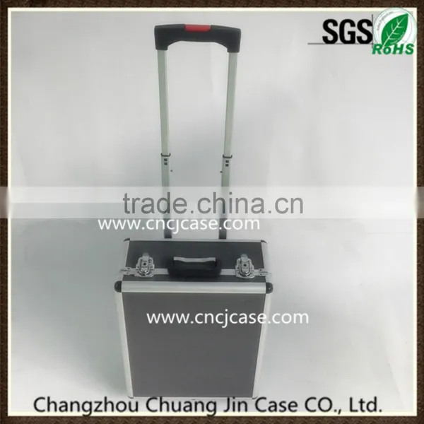 Gray ABS Aluminum Trolley Case With Line Fabric With 6 Years Production Experience photo-5