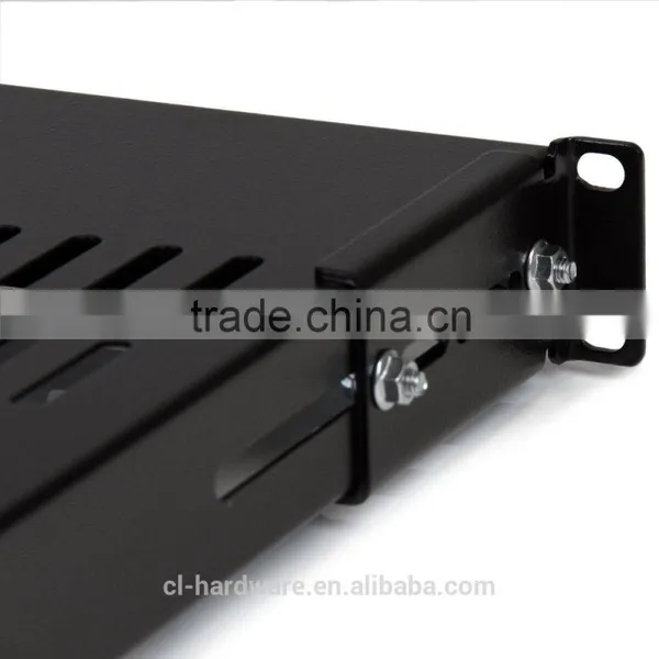 1U Adjustable Mounting Depth Vented Rack Mount Shelf 175lbs 80kg Fixed Server Rack Shelf photo-5