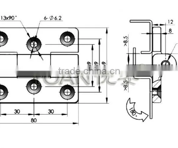 Good Quality Stainless Steel Concealed Tower Bolt for Metal Cabinet photo-2