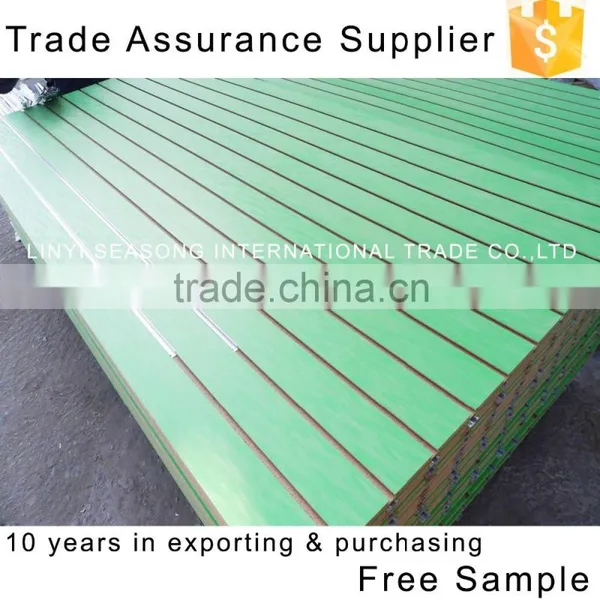 China 1220*2440mm*15mm One Side Melamine Faced Mdf Slot Board