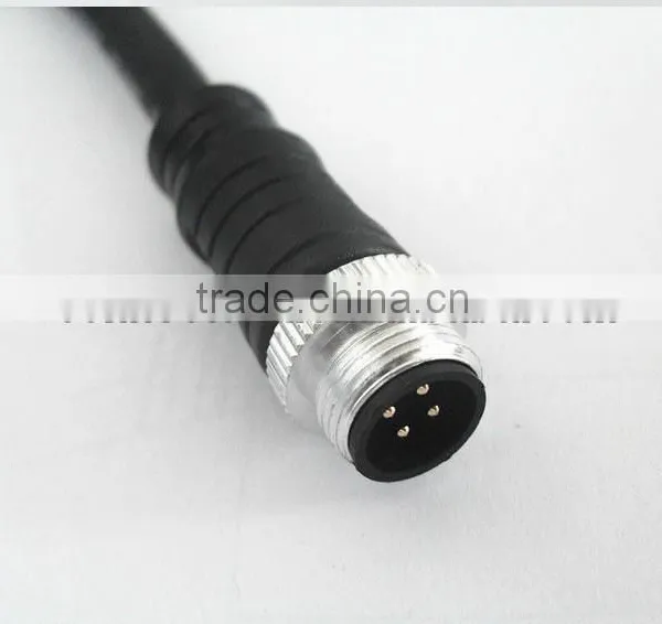 Water-repellent Metallic Nut Threaded Coupling 4 Pin Cable Connector photo-3