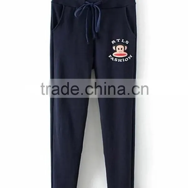 2016 Winter Custom Jogger Sweatpants, Wholesale Cartoon Monkey Printed Women's Sports Sweatpants photo-5