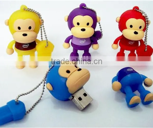 Monkey Animal Shape PVC Usb Flash Drive Thousands Models,Custom Promotional Gift Memory Stick With Metal Case Free Sample photo-2