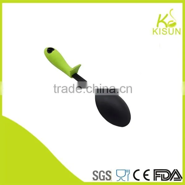 Anti-slip Nylon Tool Green Heart Handle Nylon Spoon photo-3