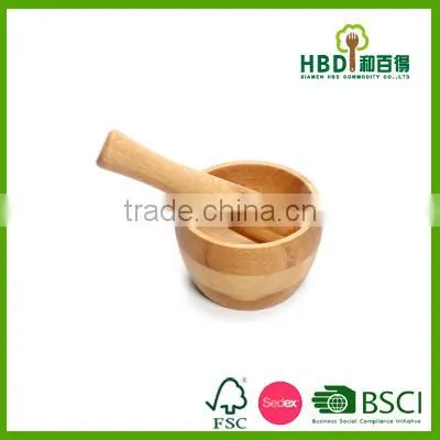 Hot New Products for 2016 Small Cheap Wood Mortar and Pestle With Light Weight photo-2