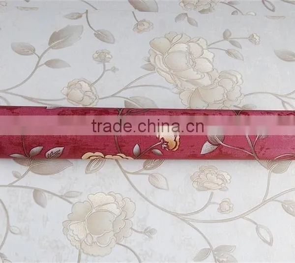 China Supplier Decoration Flowers Heavy Vinyl Wallpaper photo-2