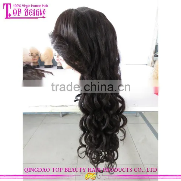 Natural Hair Line Virgin Brazilian Hair Wig Unprocess Glueless Brazilian Hair Wigs With Bangs photo-3