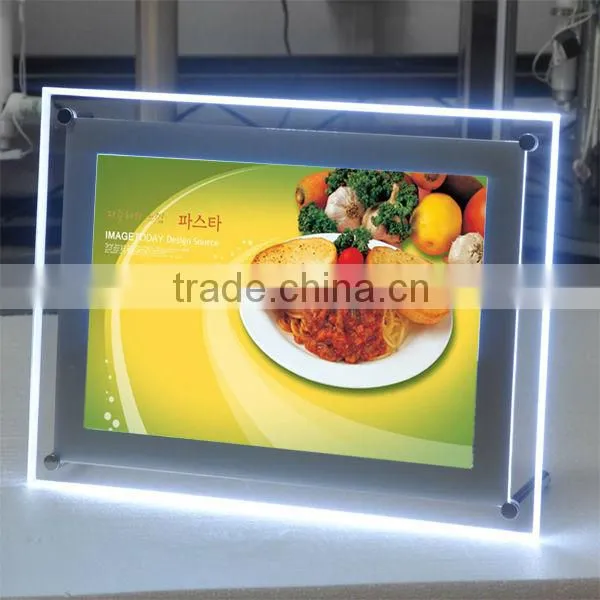 Crystal Led Display Acrylic Lighting Sign Board Menu Light Box Table Top photo-3