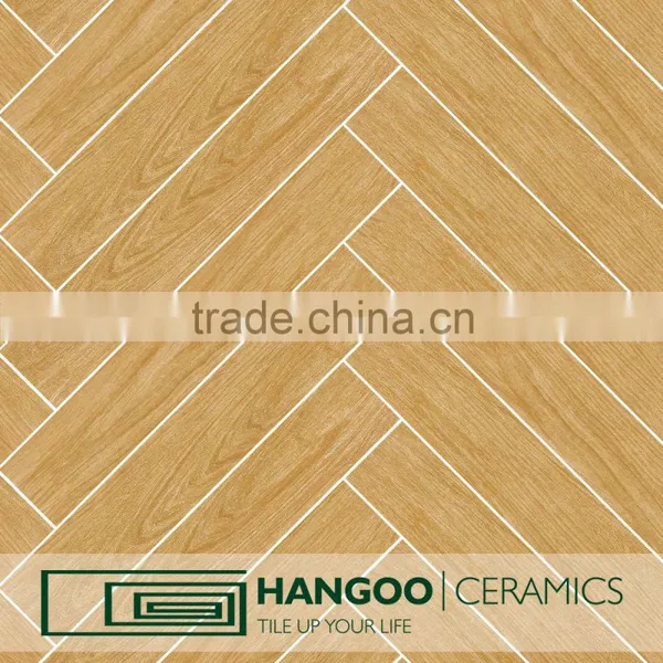 Customized Wood Look Glazed Vitrified Balcony Wall Tile