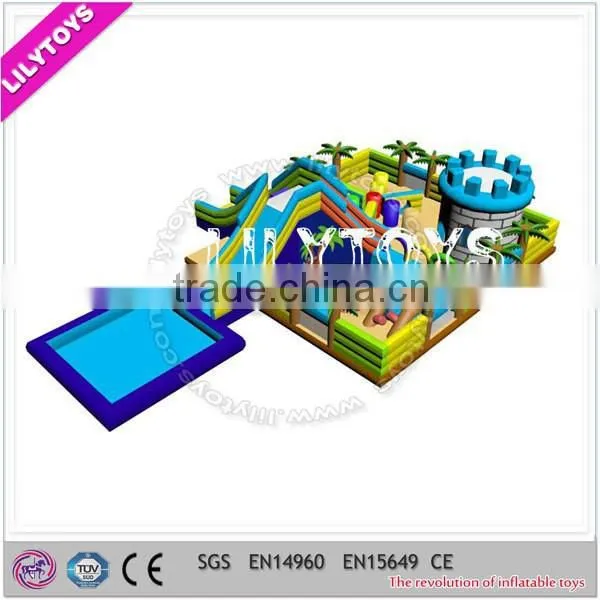 Giant Outdoor Amusement Water Park Land,water Games Playground With Swimming Pool photo-5