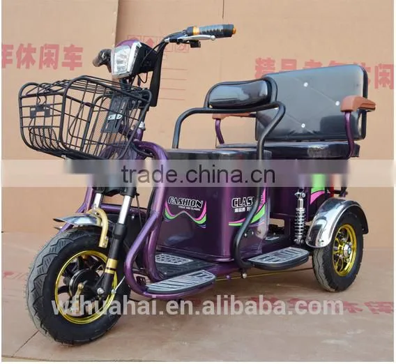 48V 500W 20AH Lead Acid Battery Passenger Seat Mini 3 Wheel Electric Tricycle Scooter photo-5