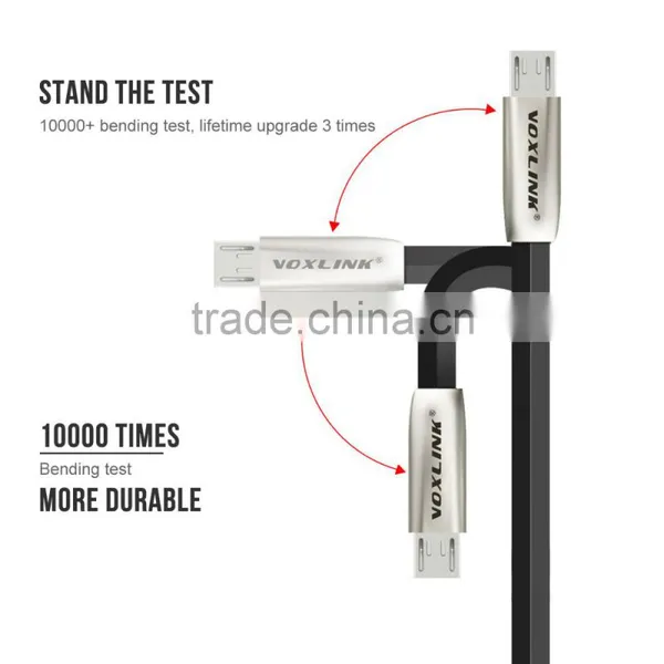 Voxlink High Quality 3D Zinc Alloy Fast Charging Data Sync Micro USB Cable for IPhone 6 6s Plus 5s 5 IPad Mini/Samsung/HTC photo-5