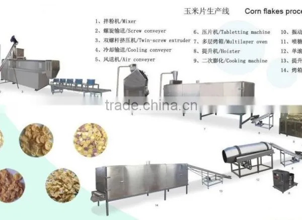 3T per Day Automatic Corn Flakes Production Line Small Scale Corn Flakes Production Plant Corn Flake Making Machine photo-5