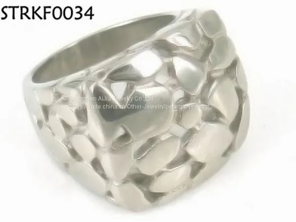Customized Titanium Steel Jewelry Ring / 316l Stainless Steel Rings Men photo-4