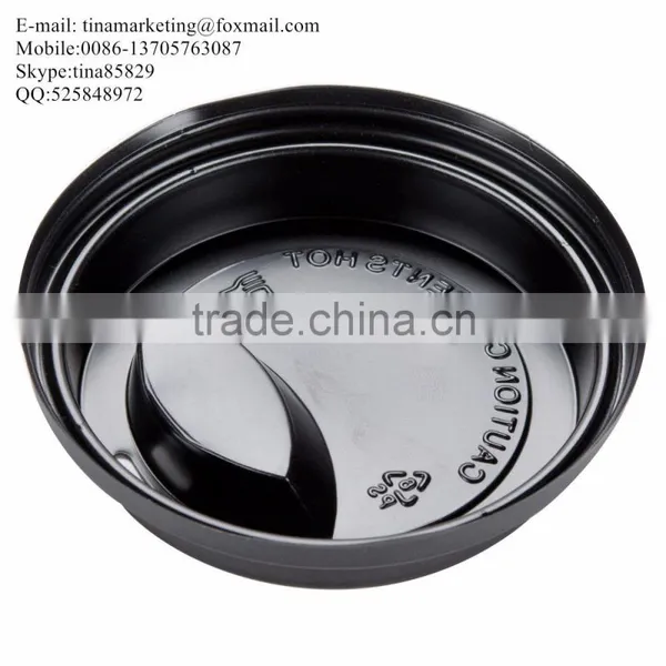 Choice 10, 12, 16, and 20 Oz. Black Hot Paper Cup Travel Lid/ Plastic Coffee Cup Lid photo-4