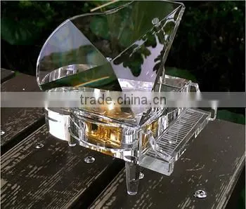 2016 Popular Piano Shape Melody Crystal Music Box photo-4