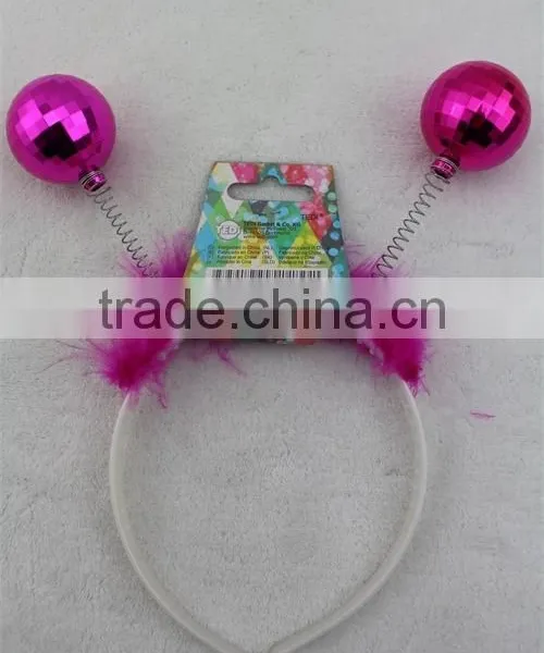 Halloween Ball Headband Party Ball Hairband With Feather photo-2