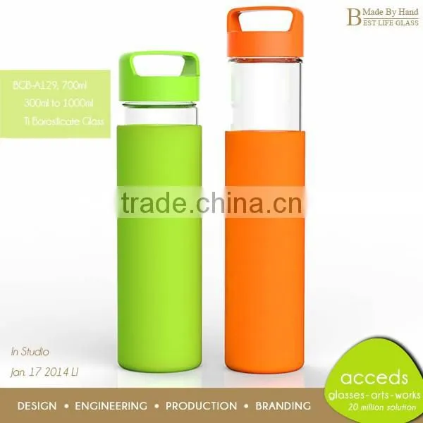 Heat Resistant Pyrex Wholesale Glass Water Bottle Kids photo-6