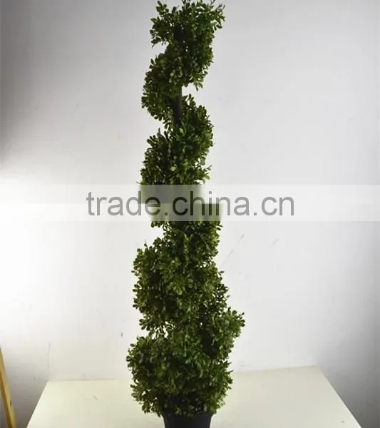 SJ1300120 Customization Plastic Boxwood Spiral Tree/decorative Topiary Tree photo-3