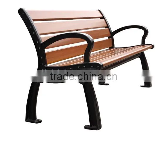 Wooden Cast Iron Park Bench photo-3