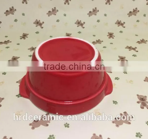 Red Stock Porcelain Ceramic Plates Dishes for Promotion photo-5