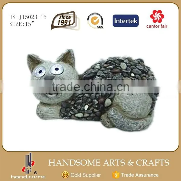 16 Inch Garden Decoration Resin Craft Lively Animal Figurine Cat Statue photo-3