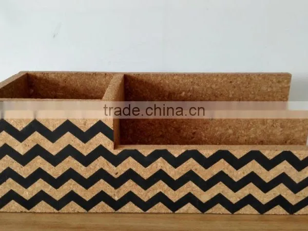 Wave Printed High Quality Office Cork Desk Organizer photo-2