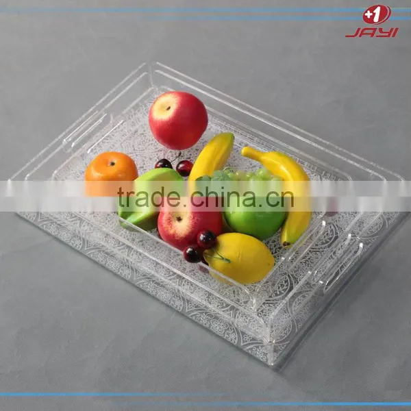 Customized Wholesale Acrylic Fruit Tray Decorations Clear Plastic Cake Tray With Special Figure photo-2