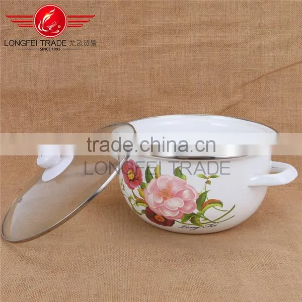 Luxurious Enamel / Ceramic Kitchenware European Cookware Pot With Hollow Handle photo-4