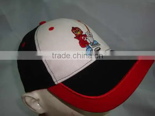 Brushed Fabric Baseball Hat and Cap With Big Embroidery LOGO on Brim photo-2