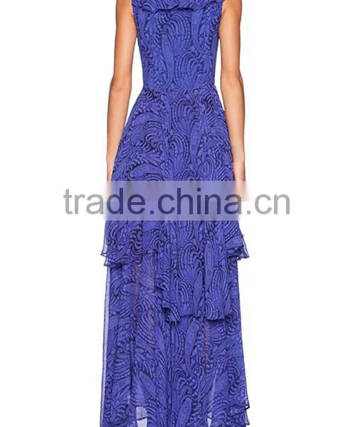OEM Wholesale Women's Lace up Front Asymmetrical Hem GODDESS DRESS HSD5011 photo-4