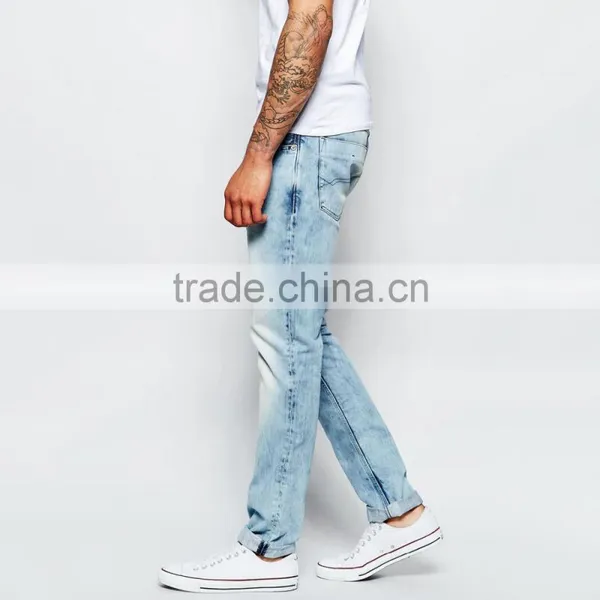 OEM Services Factory Light Blue Plain Fashion Skinny Jeans Boys photo-4