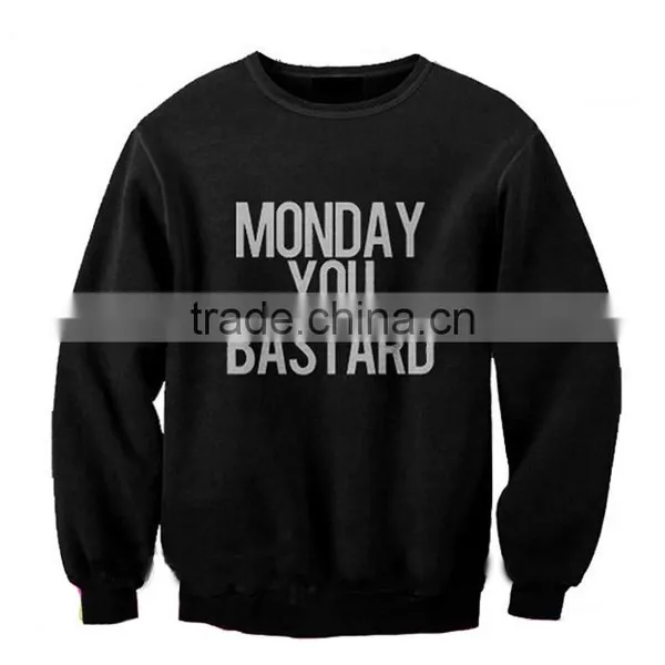 Wholesale Cheap Black Printed Custom Oversized Hoodies Sweatshirt photo-2