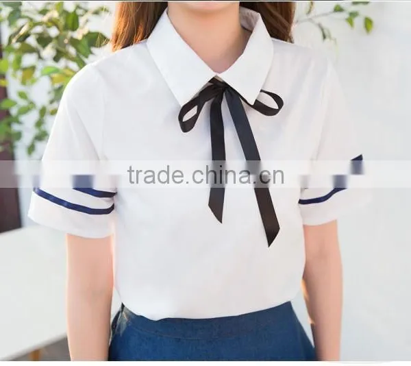 2017 New Design Summer Chiffon Lolita White Sailor Sexy Girls High School Uniform Design photo-5
