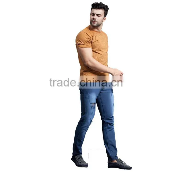 2016 New Arrival Comfortable Destroy Wash Abrasion Wash Cheap Denim Mens Cotton Pants photo-6