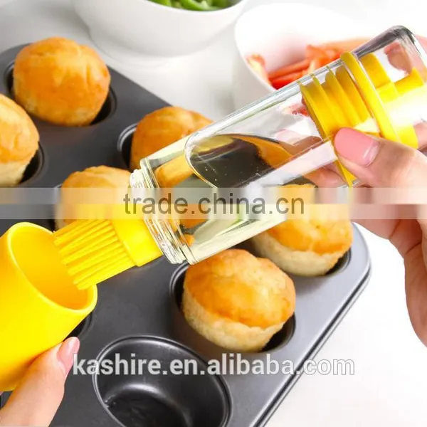 Hightwo-way Using High Quality Vinegar Bottles Soy Sauce Plastic Bottle ,kitchen Oil Bottle ,Grill Brush photo-3